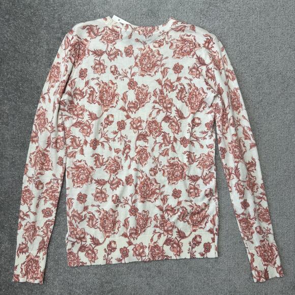 Lauren Ralph Lauren Sweater Womens XS Pale Cream Floral Crewneck NWT Pullover - Picture 7 of 7